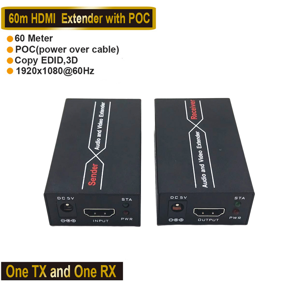 Draadloze HDMI-zender en Ontvanger - Full HD 1080p Audio Video Streaming voor Laptop, PC naar HDTV, Projector - HDMI-dongle en Extender
