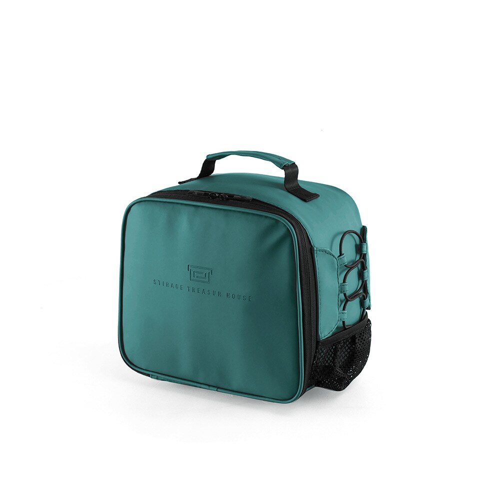 Reizen Pu Aluminiumfolie Koeler Grote Geïsoleerde Zak Voedsel Waterdichte Tas Kinderen Lunch Box Volwassen Ijs Zak: Green