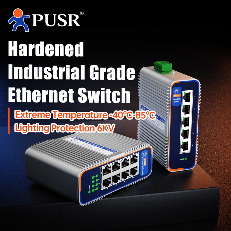 PUSR 5/8 Häfen Industrieller Ethernet-schalten Gigabit Lärm Schiene 10/100/1000 Mbit/s Staubdichtes USR-ISG/ISF