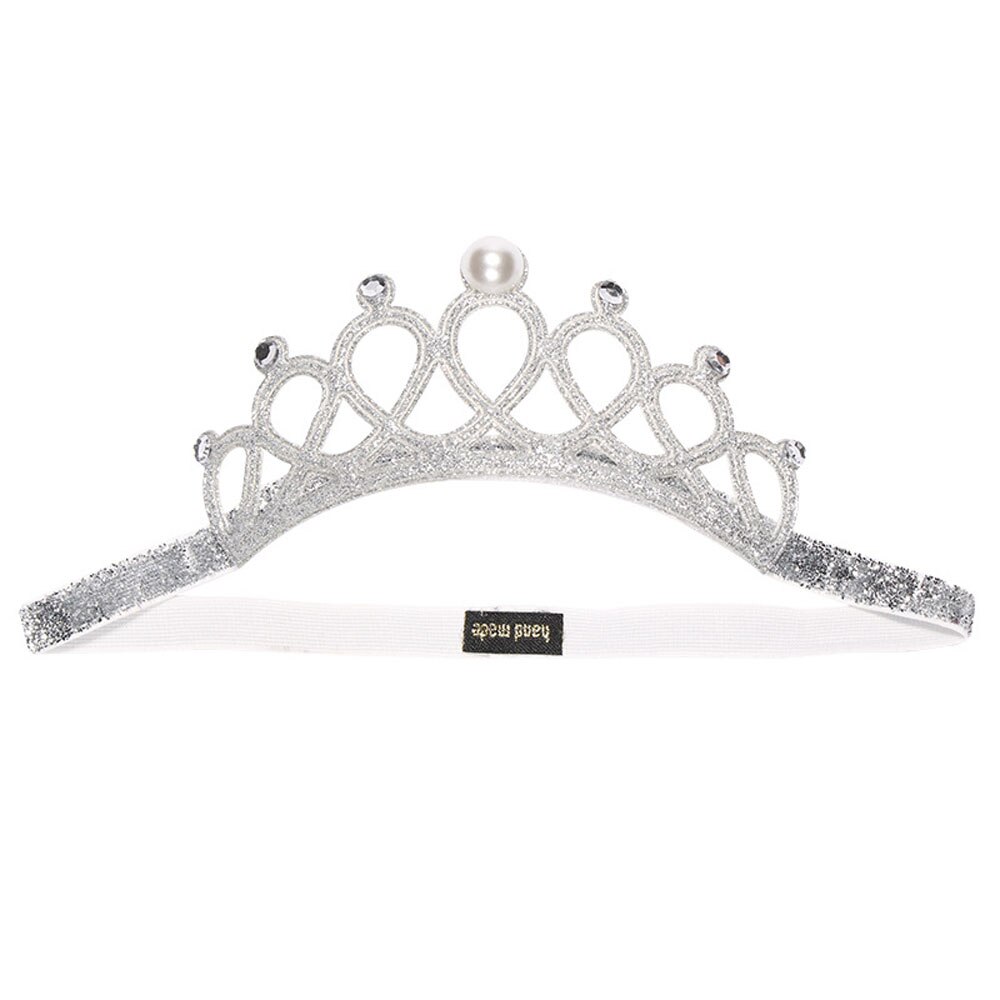 Elegante strass tiara crianças hoop cabelo coroa menina verão high-grade cristal prata jóias diamante das meninas: silver