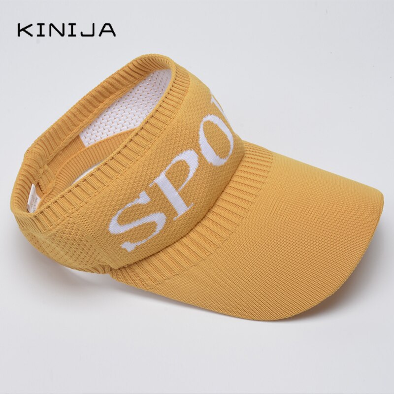 Sommer kvinder baseball kasket tom top strikket hue stor skygge kasket udendørs bysport solbeskyttelse hat sol alfabetisk hat
