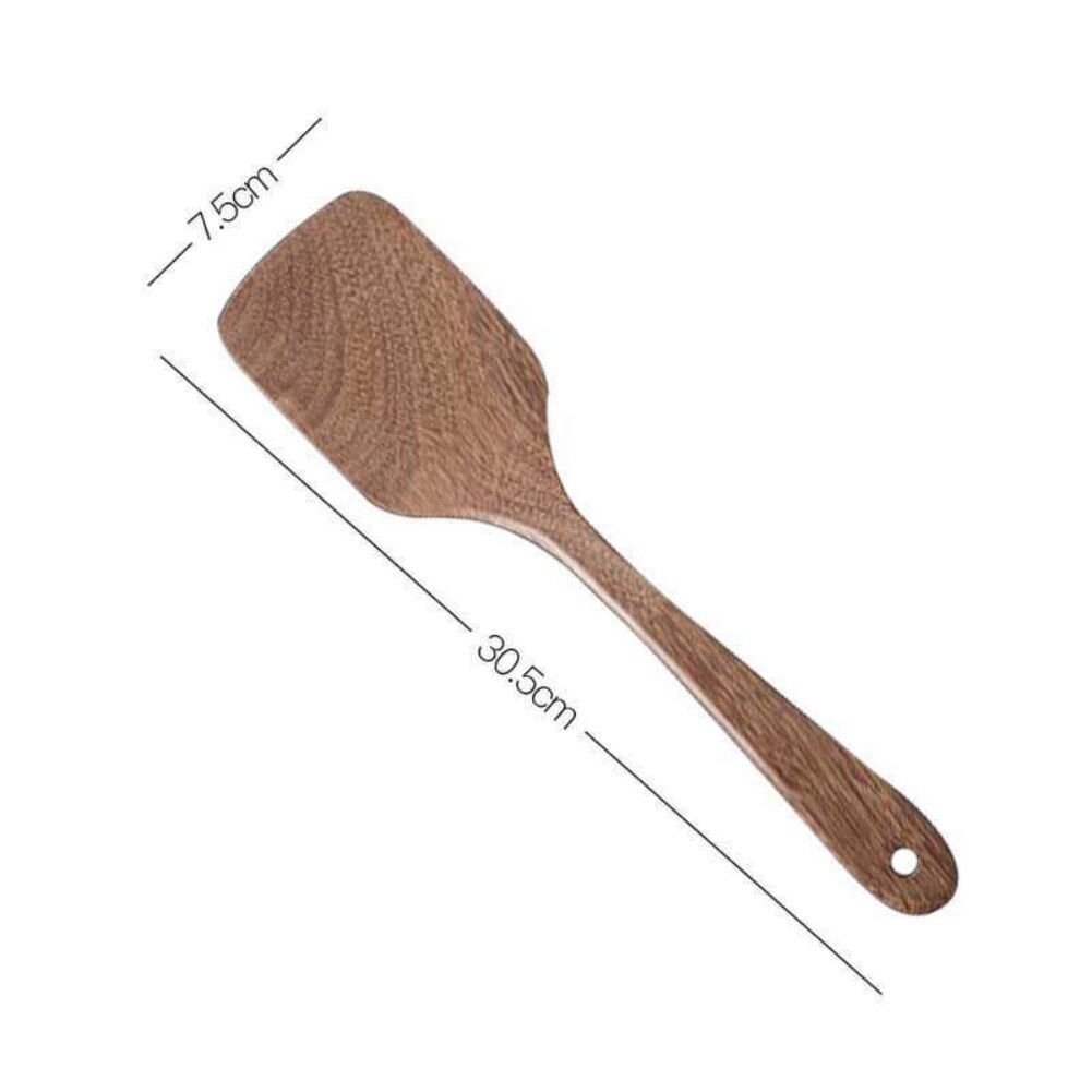 1pcs Wood Kitchenware Cooking Utensils Non-stick Cookware Spatula Strainer Shovel Spoon Wooden Handle Kitchen Cooking Tool: C