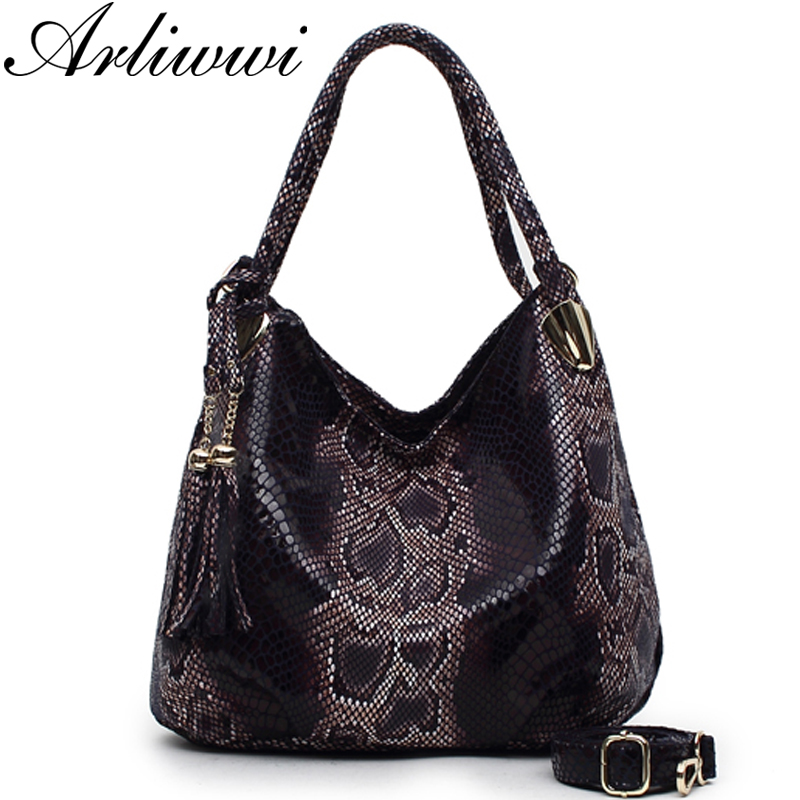 BIG *Individual Snake Large Capacity Lady Bags Tassel Embossed PU Leather Cross Body Handbags Women GPY01