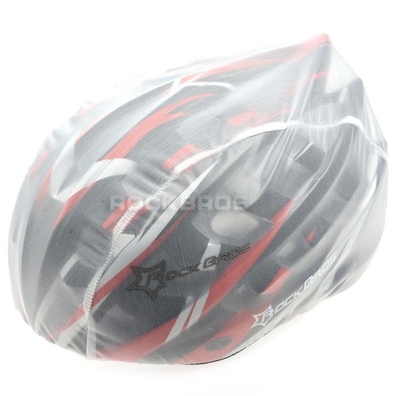 ROCKBROS Winddicht stofdicht Regenhoes MTB Racefiets Fietsen Cycle ultralichte Helm Covers Ultra- licht 4 Kleuren: WHITE