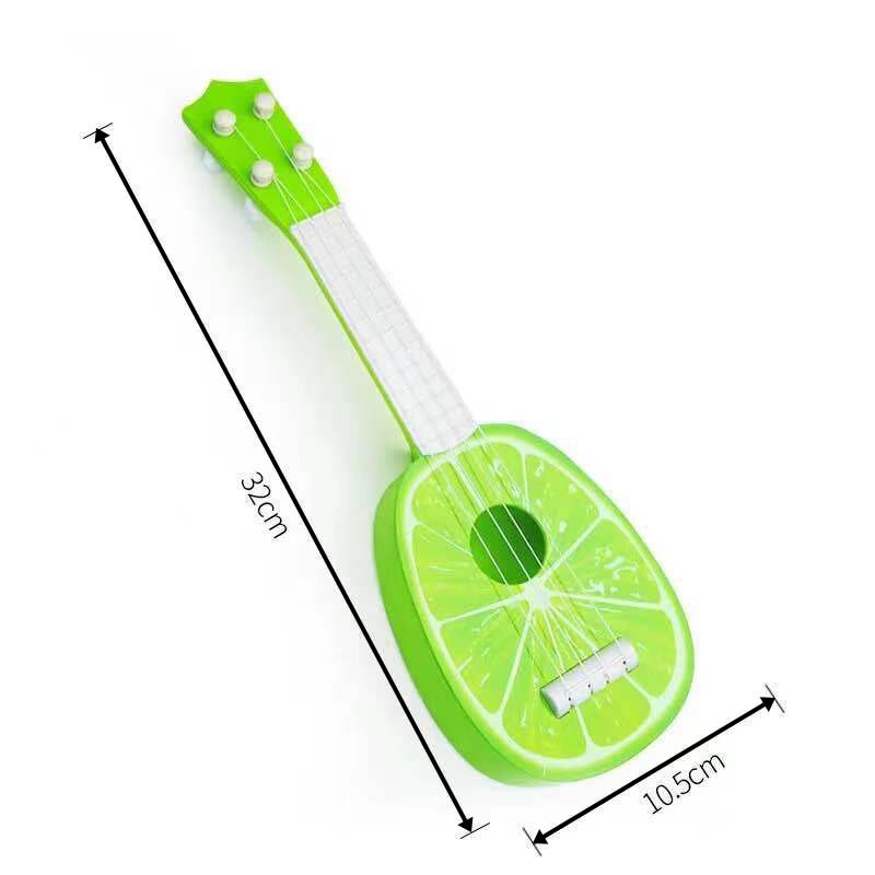 Guitarra infantil en forma de fruta, Juguete Musical de simulación de fruta, para niños, educativo, Para edades tempranas, 1 Uds.: Lime