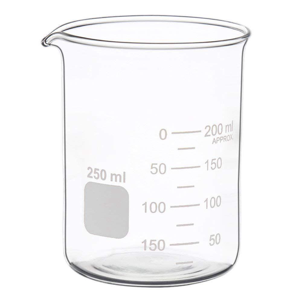 Glass Measuring Low Form Beaker Set 50ml 100ml 250ml Glass Beaker Pyrex Beaker Lab Measuring Cup