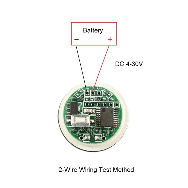 Indikator for digital spænding batteristrøm 2/3 ledninger  dc 0-150v 12v/24v/60v/96v elektricitet forbliver batteritester lithium blysyre