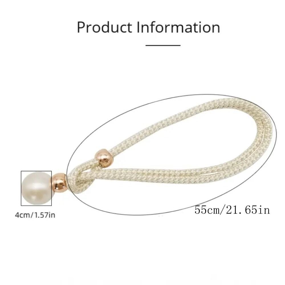 Polyester Pearl Curtain Tieback Adjustable Pearl Curtain Buckle Buckle Tie Rope Beautifully Curtains Tie Rope Home