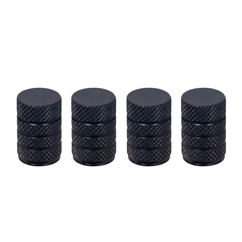 4PCS Aluminum Alloy Schrader Valve Caps Tire Valve Stem Covers for Cars Motorcycles Trucks Bikes Bicycle Accessories: TYPE C - Black