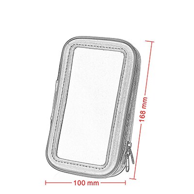 Jaer motorsykkel sykkel atv speil mount holder vanntett veske til mobiltelefon gps mount holder usb lader: L