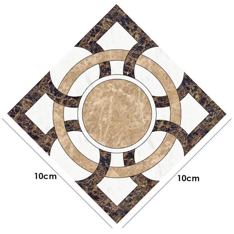 10 Uds. Suelo azulejo Diagonal pared pegatina Vintage patrón cocina cartel resistente al desgaste arte murales accesorios decorativos: C