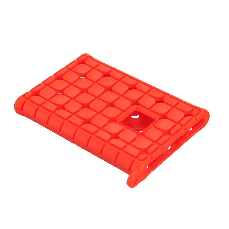 Opbevaringsbeskyttelsesetui til samsung  t7 touch bærbar ssd ekstern solid state-drev bæretaske med silikoneovertræk: Rød