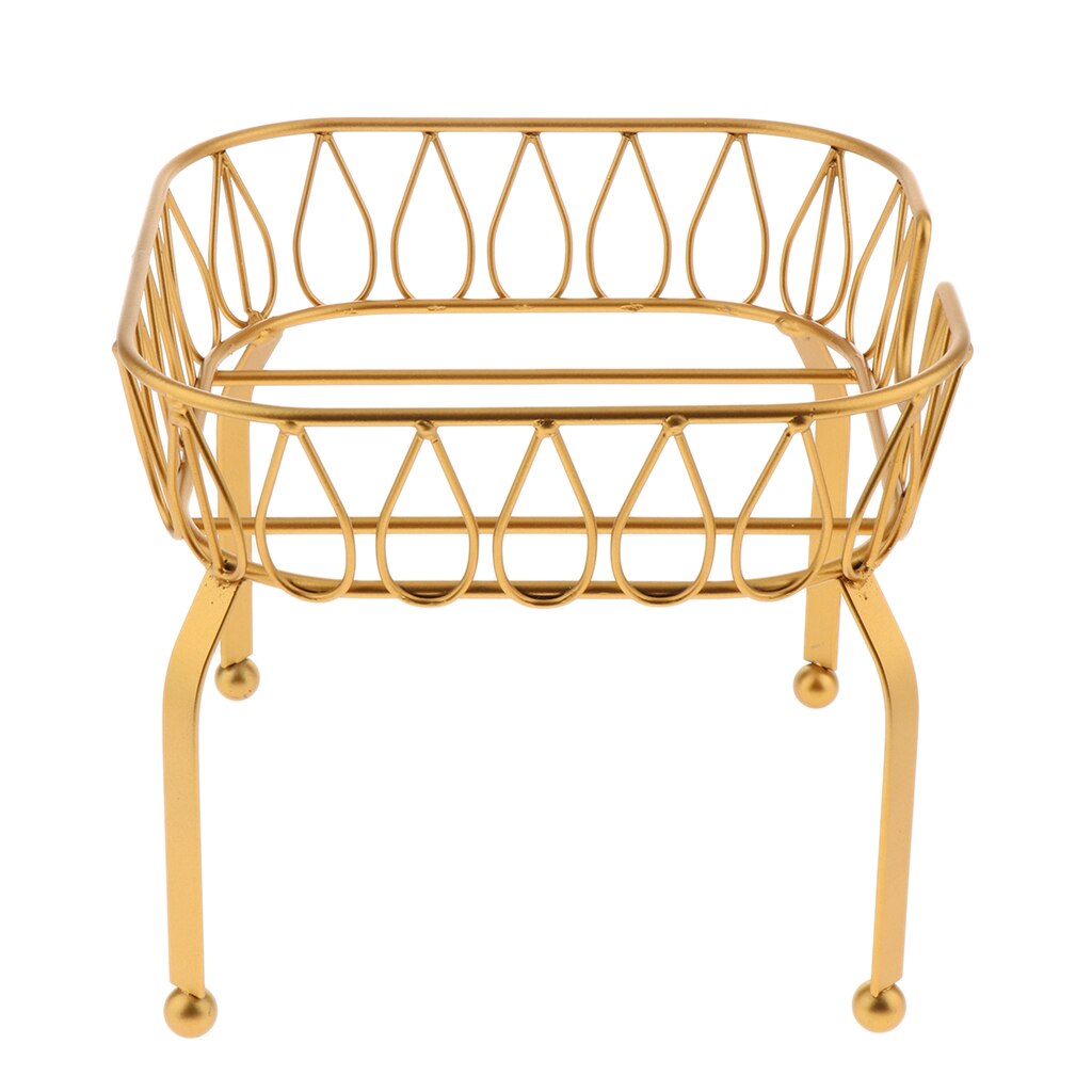 Glass Jar Beverage Dispenser Metal Drink Holder for Party Tea Baskets: Golden L