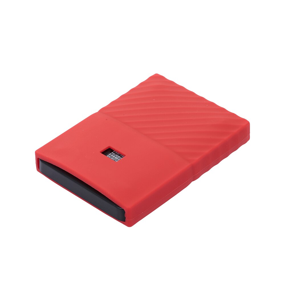 Hard Drive Silicone Case Hard Disk Non-Slip Protective Cover Scratch & Shock Proof Protector SleeveSSD Sheath: red