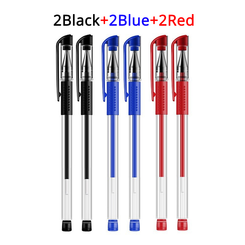 Gel Pen Set Black Blue Ballpoint 0.5 mm Refills Cute School & office writing pens supplies Kawaii Korean Stationery: Orange