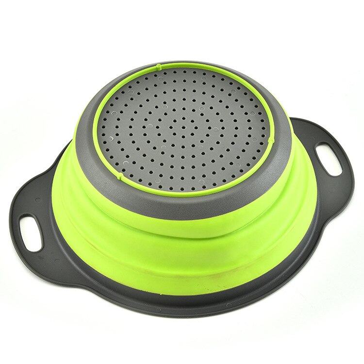 Factory direct pp water filter basket two-piece retractable folding washing basket two-piece filter blue suit