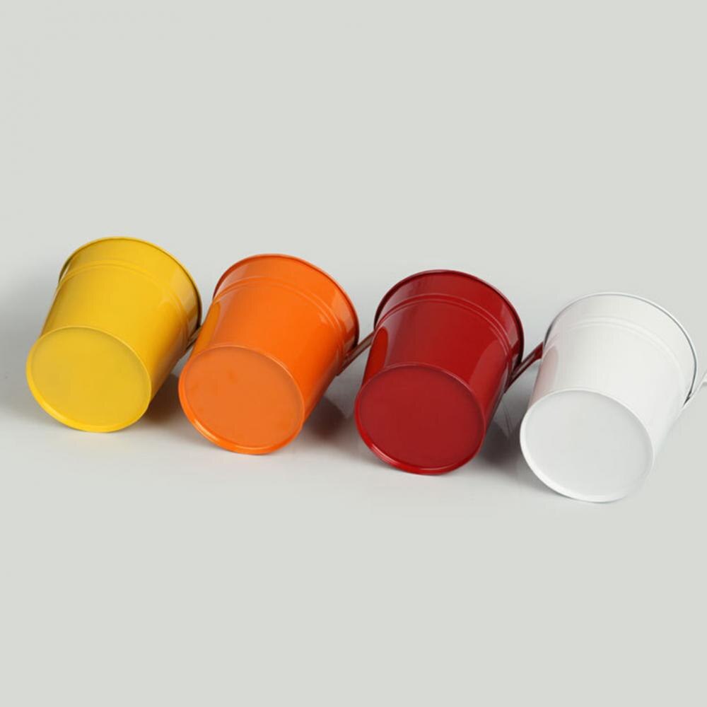 1pcs Multilcolor Metal Hanging Flower Pots Fence Hanging Plant Pots Garden Balcony Wall Vertical Hanging Bucket Holder Basket