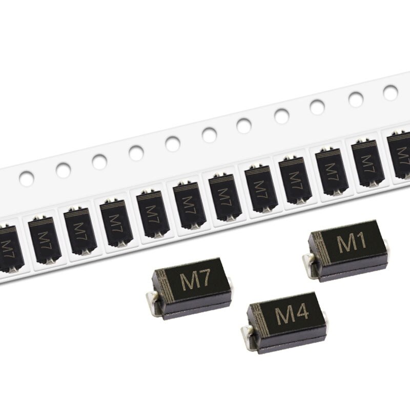 50Pcs SMD Rectifier Diode M7F M7 M4 M2 M1 1A 50V 100V 200V 400V 600V 800V 1000V DO-214AC SMA Electronic Silicon Diodes