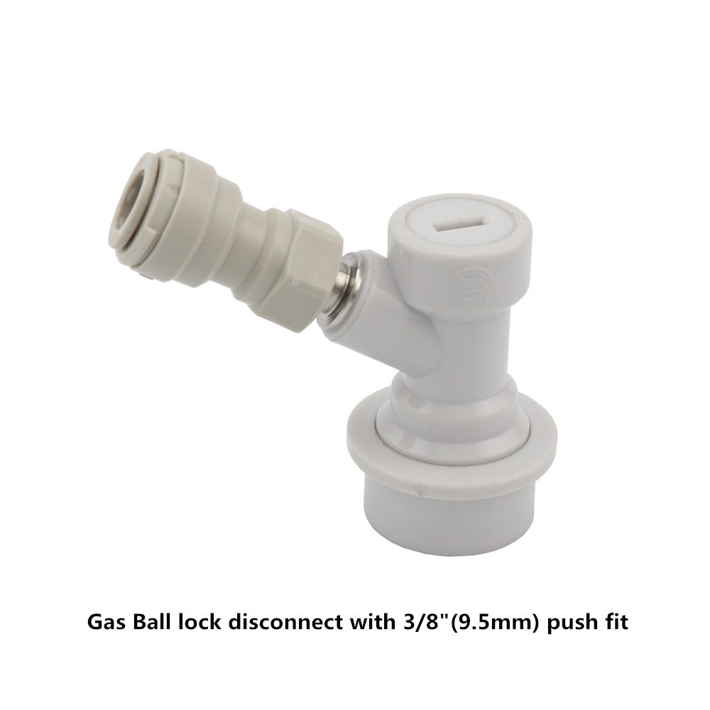 Conector de bloqueo de bola de barril Corny para elaboración casera y Speedfit 5/16 "3/8" -1/4 "FFL Push-Fit para barril de cerveza Cornelius desconexión rápida: Amarillo claro