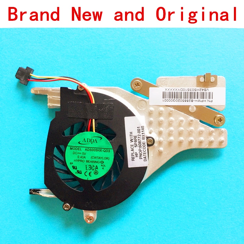 notebook CPU fan heatsink radiator koperen buis module voor HP COMPAQ mini CQ10 608772-001 ADDA AD5005HX-QD3 CWTAYLOR laptop