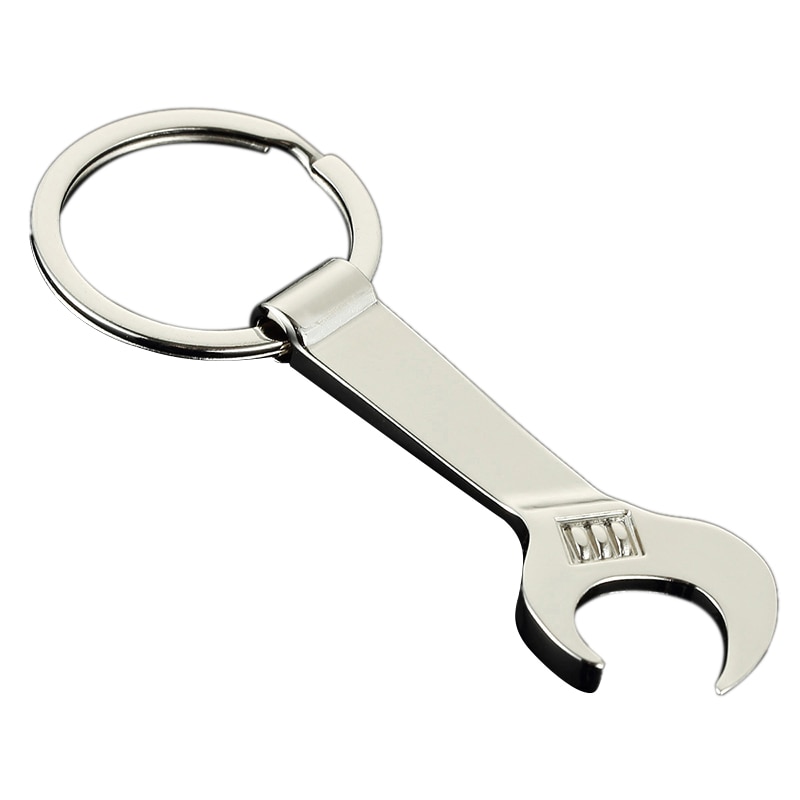 Wrench Key Vorm Zilveren Sleutelhanger Ketting Sleutelhanger Keyfob Fles Blikopener