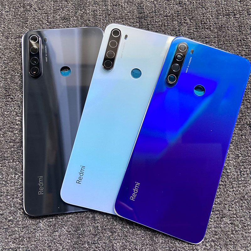 6.3 &quot neue Batterie Abdeckung Für Xiaomi Redmi Hinweis 8T 8 Zurück Glas Hinten Gehäbenutzen 3D fallen Mit kamera Objektiv Tafel