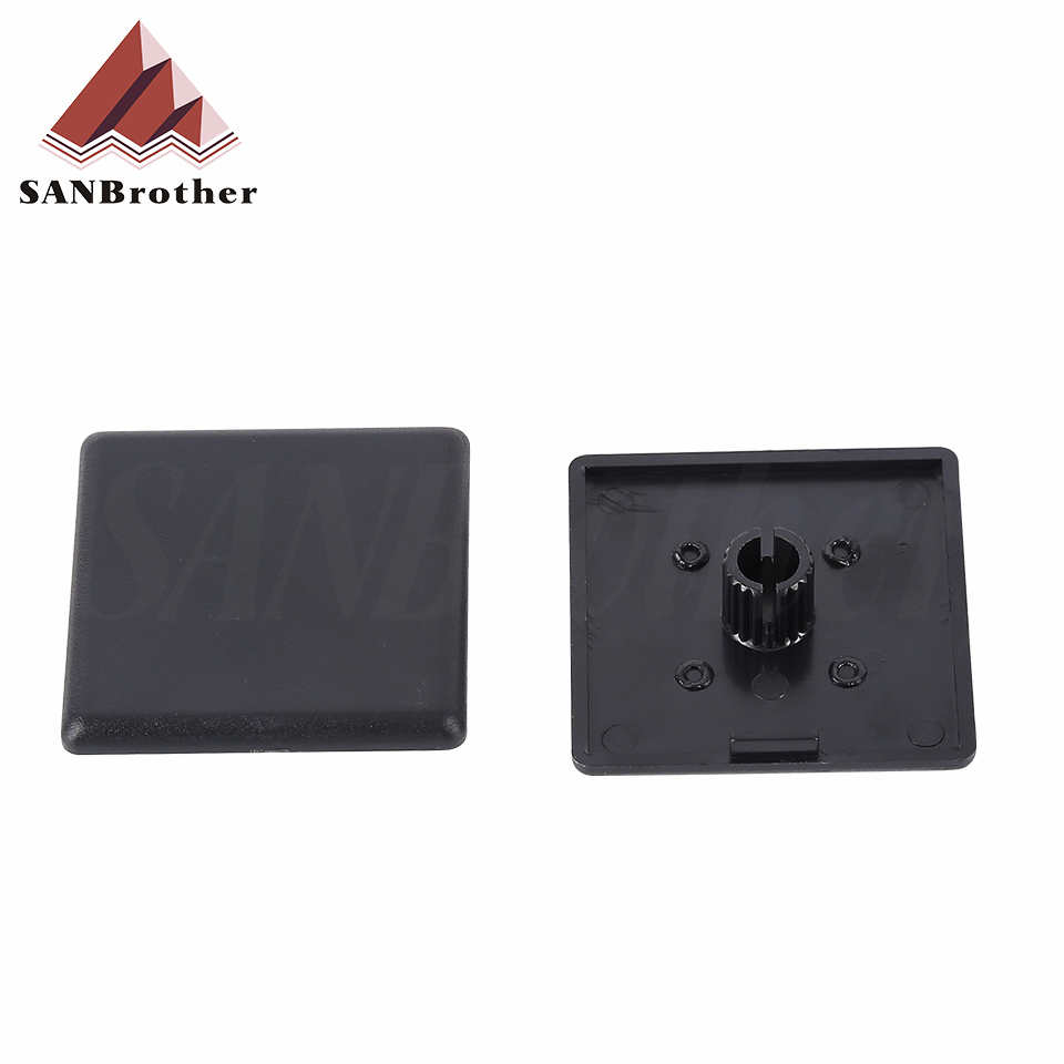Plaque de couverture de capuchon d&#39;extrémité, profilé aluminium en Nylon noir pour Extrusion d&#39;aluminium EU /2040/3030/4040/4080/4545/5050/6060/100100 10 pièces