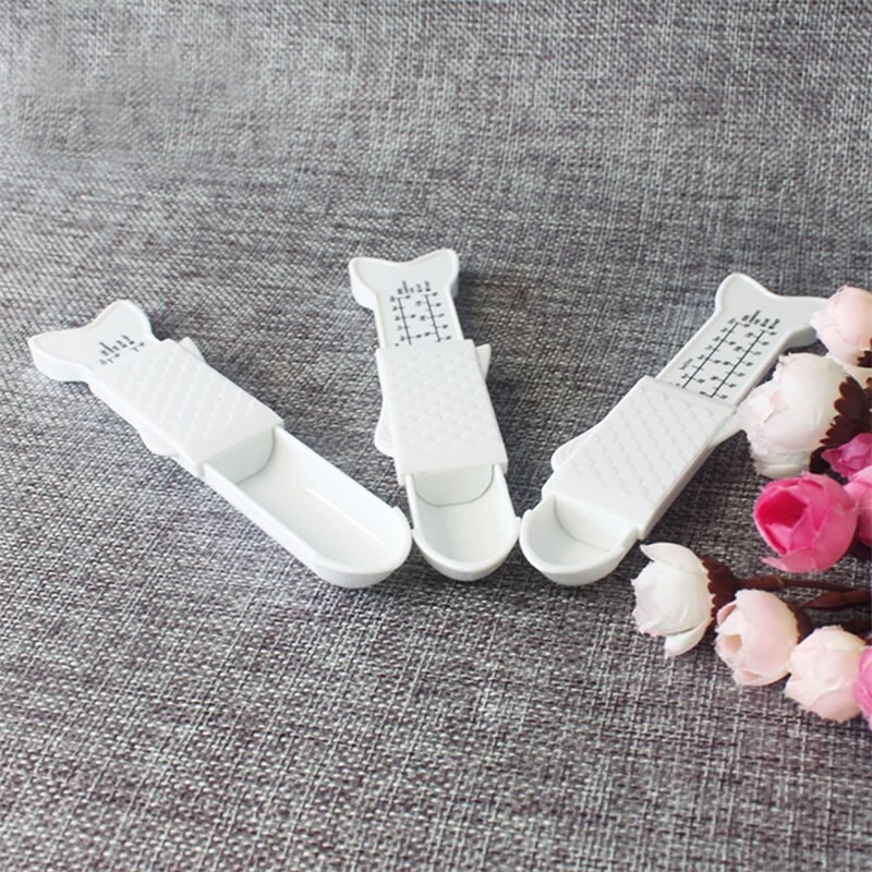 QueenTime Adjustable Measuring Spoon Cooking Salt Sugar Scoop Fish Shape Measuring Spoons With Scale Kitchen Gadgets