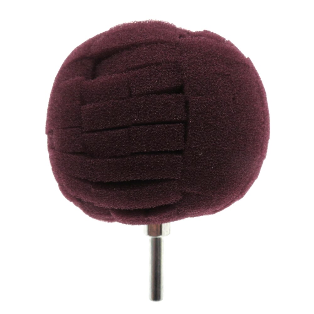 Juego de Herramientas de taladro eléctrico, almohadilla de pulido de esponja, almohadillas de pulido de coche en forma de cono para limpieza de cubo de rueda de coche: Wine Red 1 PCS