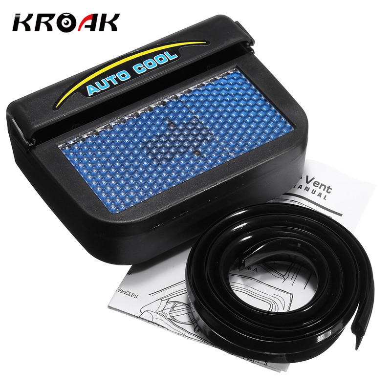 Solar Powered Car Auto Cool Air Vent Cooling Fan Cooler With Rubber Stripping Car Ventilation Fan Radiator System