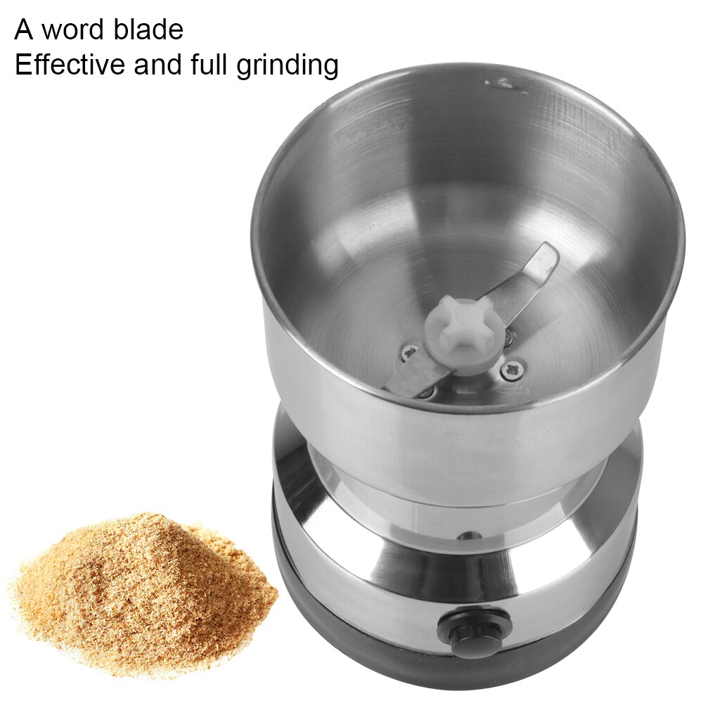 Máquina trituradora de granos, trituradora de granos, nueces, especias, cocina, multifuncional, cuchillas picadoras de café, molinillo de café eléctrico para el hogar