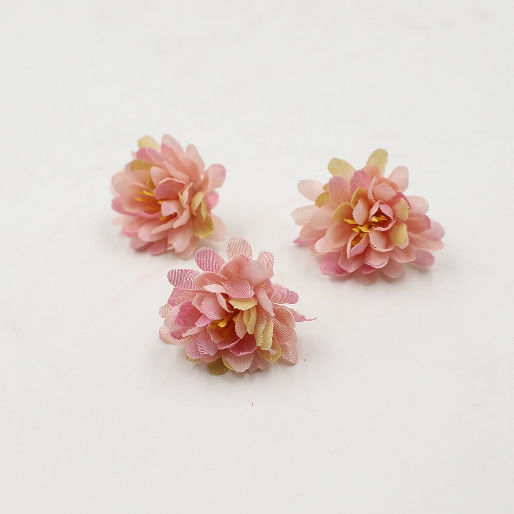 20 st 3cm sidenkonstgjord blomma nejlika blomhuvud flerfärgad valfri bröllopsscen heminredning gör-det-själv blommig: Rosa