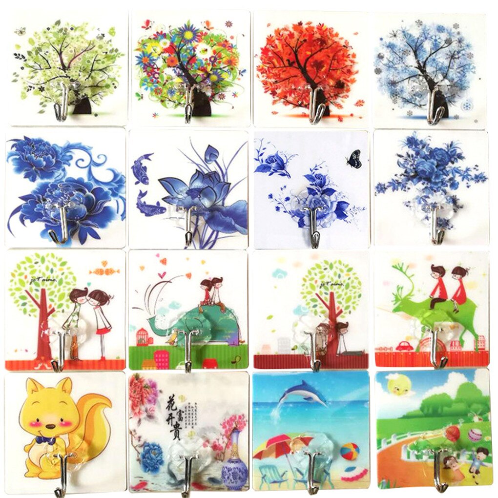 1Pc Sterke Lijm Keuken Wandmontage Haak Naadloze Nail Gratis Sticky Hanger Badkamer Magic Handdoek Haak Badkamer Accessoires