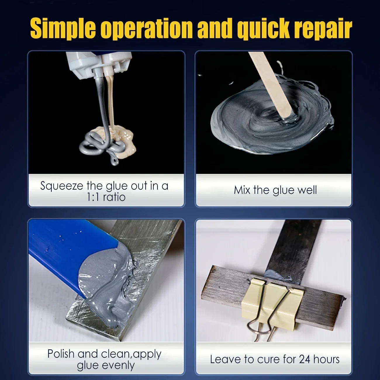 Strong Metal Repair Glue High Strength Heat Resistance Glue Magic Plastic Repair Casting Adhesive Cold Welding Filler Sealant