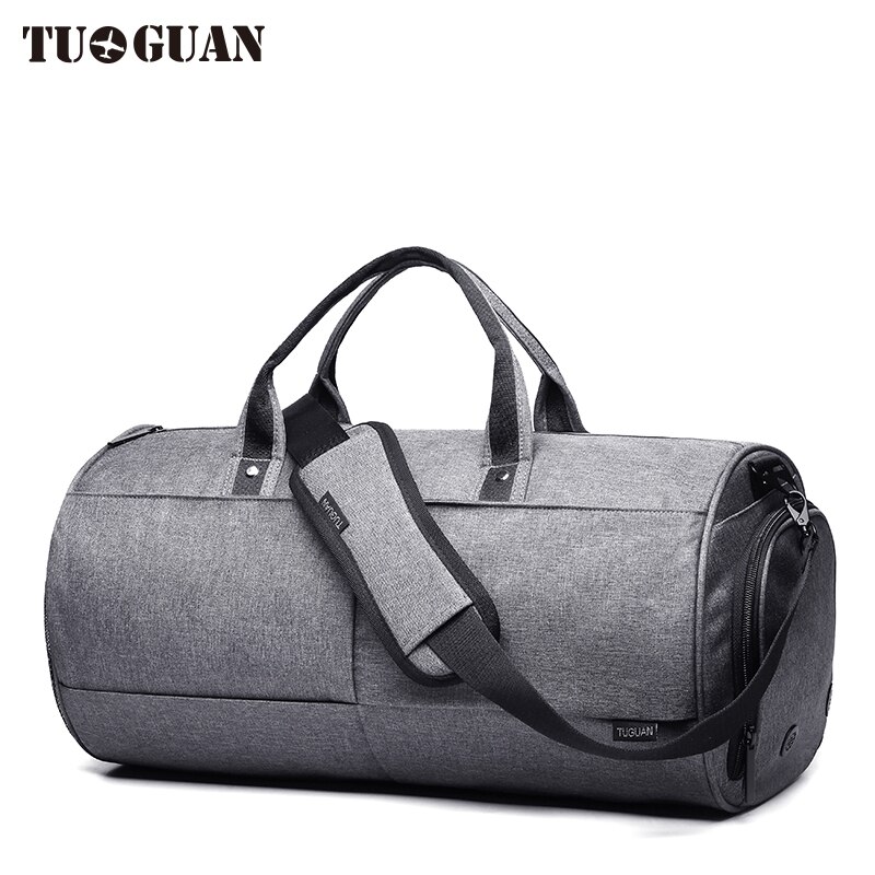 Tuguan Brand New Fitness Sports Training Bags borsa da palestra per uomo impermeabile da viaggio con scomparto per scarpe grigio/nero: Gray