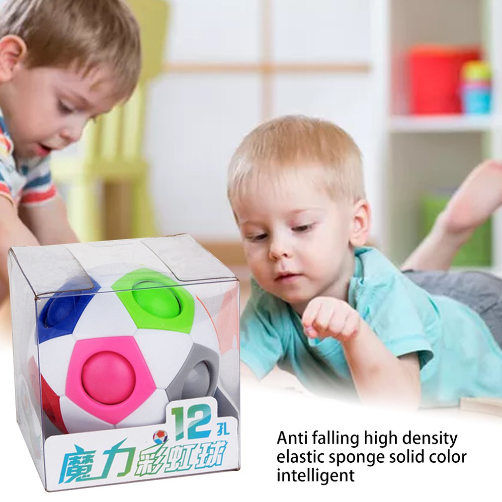 Magie Regenbogen Ball Umweltschutz Abs Anti-Herbst Hohe Dichte Elastische Schwamm Einfarbig Geistiges Ball