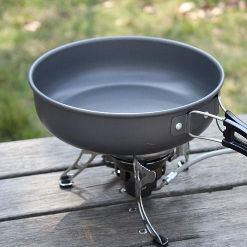 Nonstick Outdoor Pot Camp Picnic Frying Pan Portable Single Cookware Camping Aluminum Utensils Campismo Cauldron Camp Kitchen
