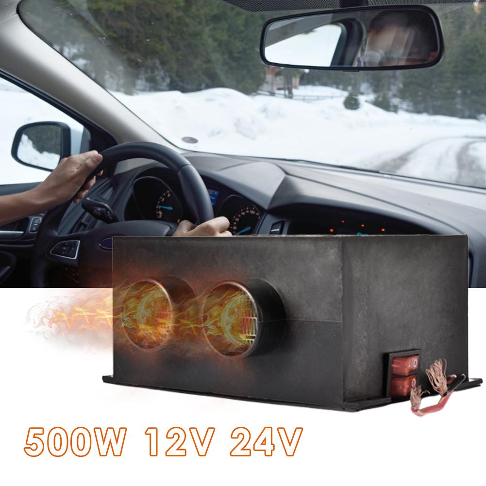 500W 12V/24V Doppel See Auto Heizung Frost Entfernen Erwärmung Abtauung Wasser Heizung Auto Innen Zubehör