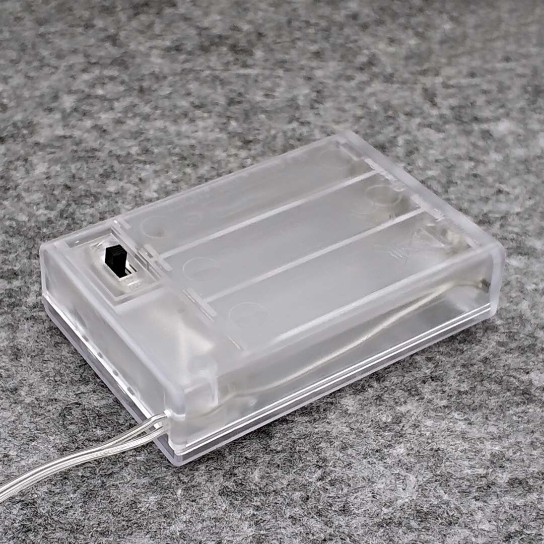 3 AA Battery Holder Box Case with Switch 3 AA 4.5V Battery Holder Box Case with Lead Transparent Box