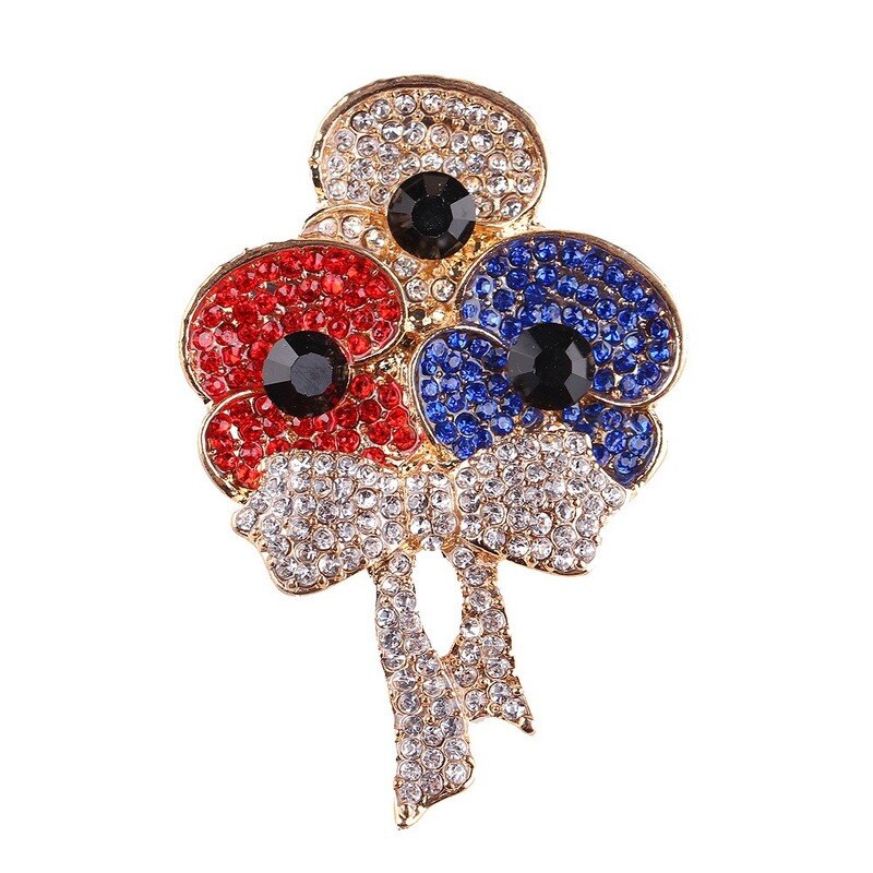 Poppy Broche Uk Prinses Souvenir Pin Geëmailleerd Rode Papaver Bloem Broches Gemenebest Van Naties Zinklegering Broche Pinnen