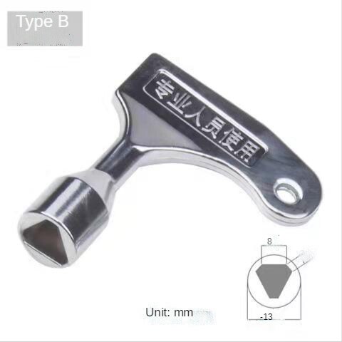 Multi-Function Triangle Lock Key Elevator Key Triangle Opposite Four Corners Square Round Hole Train Door Electric Box Valve: black