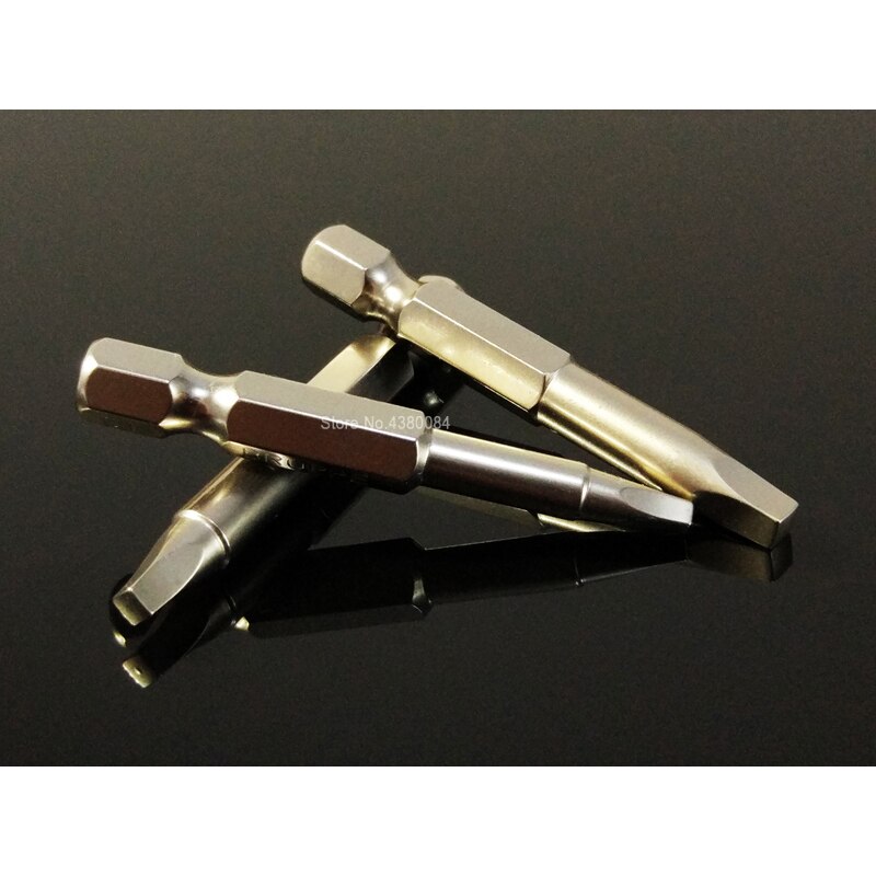 3Sizes 3Pcs Set 50MM Square Head Screwdriver Bits 1/4'' Hex Shank Magnetic Electric Driver Bits S1 S2 S3 Hand Tools S2 Steel