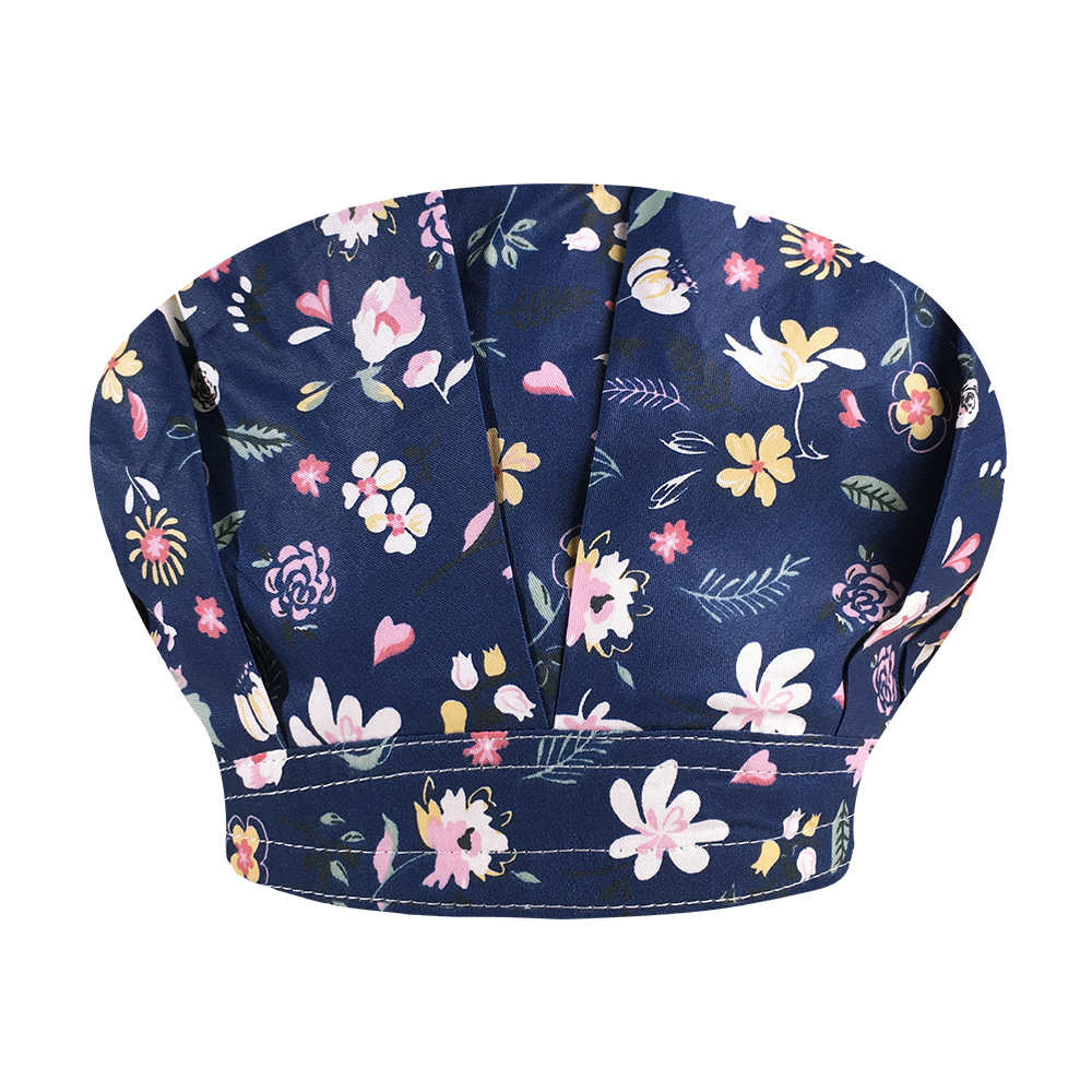Dyr tegneserie blomsterprint elastisk scrubs hatte dyrebutik laboratorium spa arbejde hat skønhedssalon scrubs fluffy cap: Foto 32092