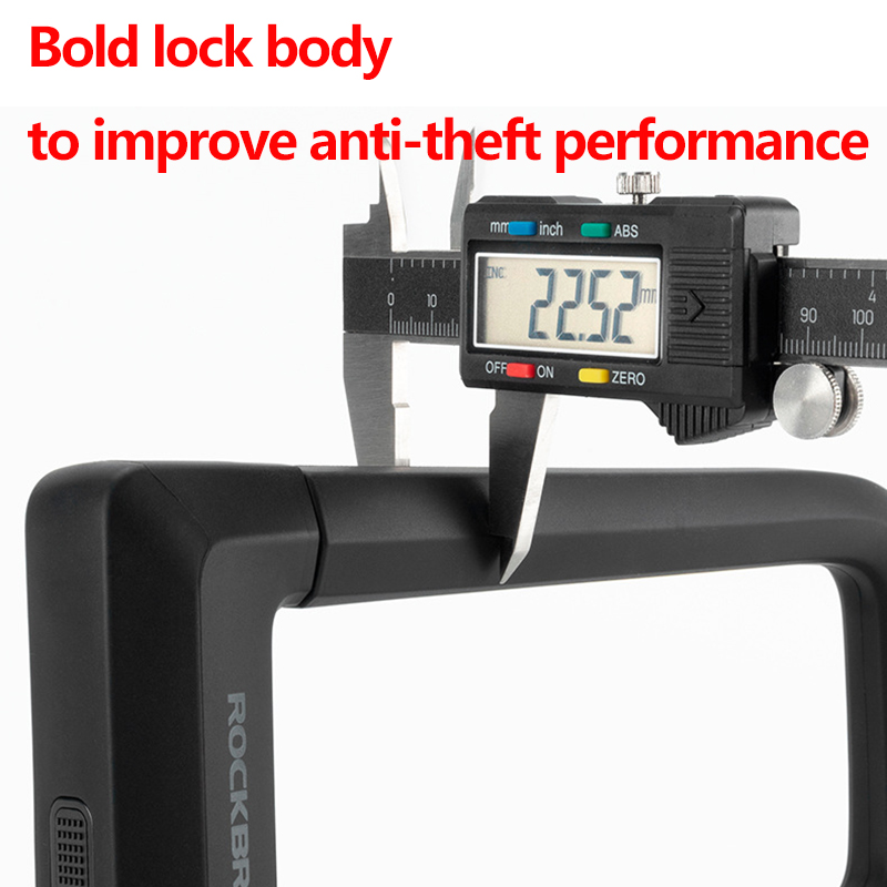 ROCKBROS Anti-theft Bicycle U Lock Set Anti-12 Tons Hydraulic Shear Safety Cable Padlock Motorcycle Scooter Bike MTB Accessories