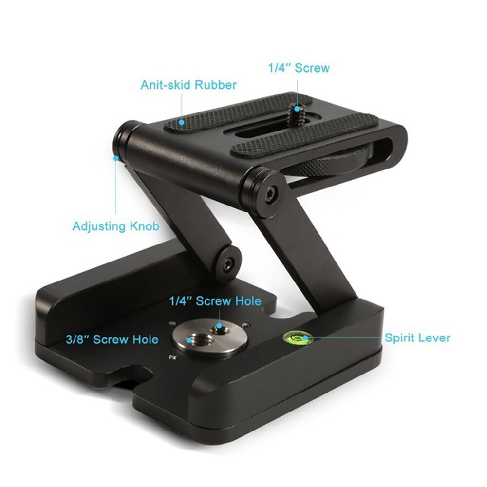 Pieghevole tipo z supporto del basamento kit flex tilt testa pan testa a sfera treppiedi professionale pieghevole desktop compat