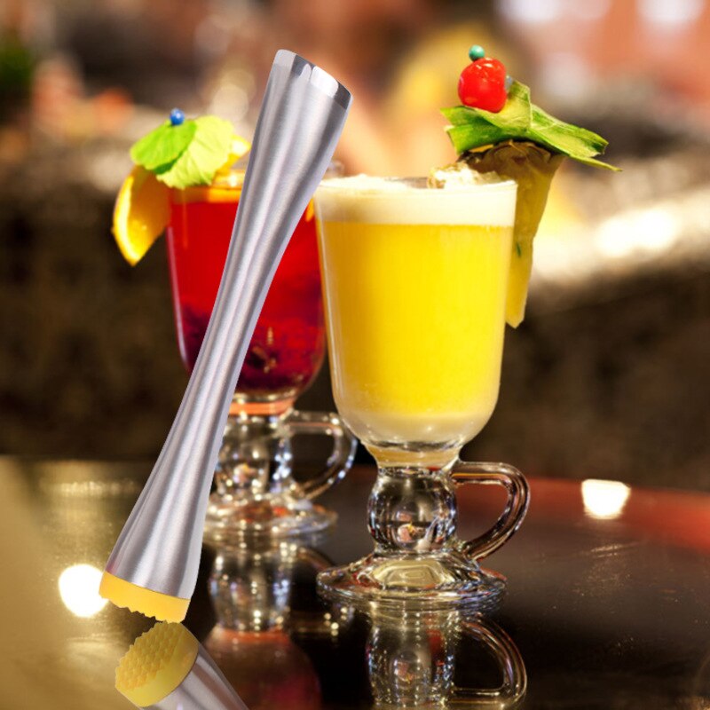 Mojito Stainless Steel Muddler Cocktail Muddler Bar Mixer Barware DIY Drink Fruit Muddler Crushed Ice Barware Bar Tool