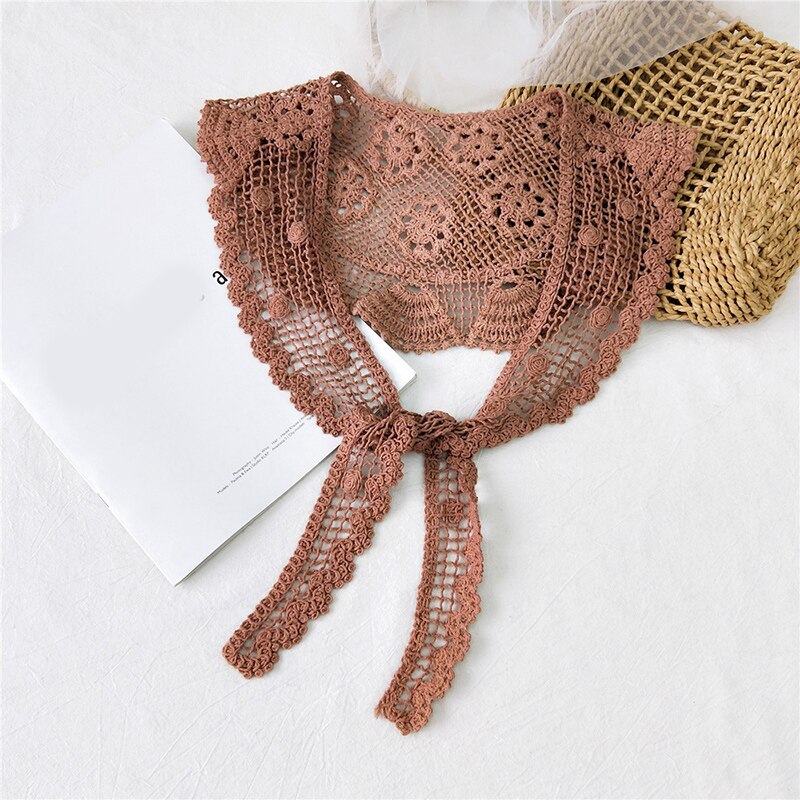 Women Neckerchief Triangle Scarf Lace Sheer Hollow Out Solid Color Bandana Hair Head Scarf Retro Lace Crochet Shawl Knit Scarf: Pink