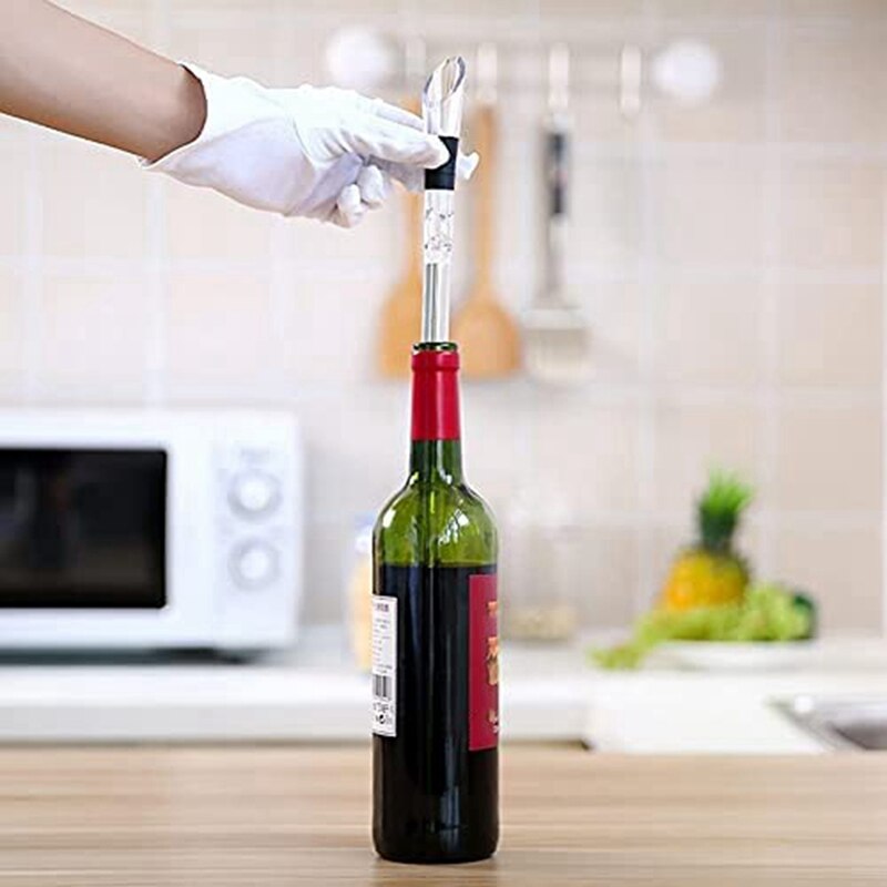 Wein Kühler Wein Belüfter Edelstahl Wein Flasche Kühler Stock Schnelle Wein chillen Stange Mit Belüfter Und Ausgießer