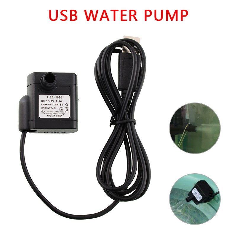 Juego de fuente de agua Solar para jardín y piscina, Panel Solar para riego, accesorios para pecera doméstica, cascadas: USB PLUG