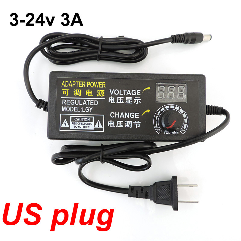 Universal Einstellbare AC 220V Zu DC 12V 9v 24v Netzteil ladegerät 9V-24V 3V-12V 1A 2A 3A Adapter 8pin 10pin DC stecker o1: Elfenbein